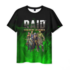 Мужская футболка 3D с принтом RAID SHADOW LEGENDS в Кировске, 100% полиэфир | прямой крой, круглый вырез горловины, длина до линии бедер | raid shadow legends | raid: shadow legends | rsl | рейд легенды теней