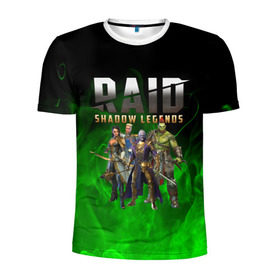Мужская футболка 3D спортивная с принтом RAID SHADOW LEGENDS в Кировске, 100% полиэстер с улучшенными характеристиками | приталенный силуэт, круглая горловина, широкие плечи, сужается к линии бедра | raid shadow legends | raid: shadow legends | rsl | рейд легенды теней