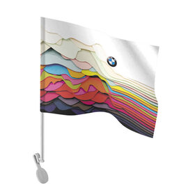 Флаг для автомобиля с принтом Color в Кировске, 100% полиэстер | Размер: 30*21 см | bmw | color | cool | prestige | vanguard | авангард | бмв | круто | престиж | цвет