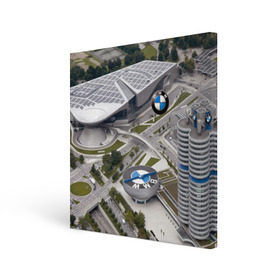 Холст квадратный с принтом BMW city в Кировске, 100% ПВХ |  | Тематика изображения на принте: bmw | buildings | city | germany | munich | prestige | бмв | германия | город | здания | мюнхен | престиж