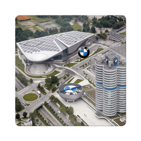 Магнит виниловый Квадрат с принтом BMW city в Кировске, полимерный материал с магнитным слоем | размер 9*9 см, закругленные углы | Тематика изображения на принте: bmw | buildings | city | germany | munich | prestige | бмв | германия | город | здания | мюнхен | престиж