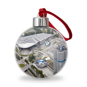 Ёлочный шар с принтом BMW city в Кировске, Пластик | Диаметр: 77 мм | bmw | buildings | city | germany | munich | prestige | бмв | германия | город | здания | мюнхен | престиж