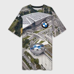 Платье-футболка 3D с принтом BMW city в Кировске,  |  | Тематика изображения на принте: bmw | buildings | city | germany | munich | prestige | бмв | германия | город | здания | мюнхен | престиж