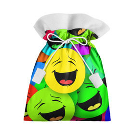 Подарочный 3D мешок с принтом Эмодзи смайлы в Кировске, 100% полиэстер | Размер: 29*39 см | emoji | настроение | позитив | смайлики | смайлы | стикеры | текстура смайл | улыбки | фон смайл | эмодзи