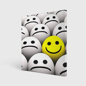 Холст квадратный с принтом EMOJI 2019 в Кировске, 100% ПВХ |  | emoji | настроение | позитив | смайлики | смайлы | стикеры | текстура смайл | улыбки | фон смайл | эмодзи