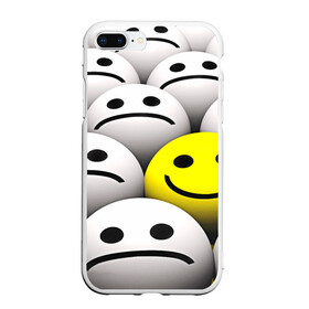 Чехол для iPhone 7Plus/8 Plus матовый с принтом EMOJI 2019 в Кировске, Силикон | Область печати: задняя сторона чехла, без боковых панелей | emoji | настроение | позитив | смайлики | смайлы | стикеры | текстура смайл | улыбки | фон смайл | эмодзи