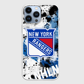 Чехол для iPhone 13 Pro Max с принтом Нью Йорк Рейнджерс в Кировске,  |  | Тематика изображения на принте: hockey | new york | new york rangers | nhl | rangers | usa | нхл | нью йорк | нью йорк рейнджерс | рейнджерс | спорт | сша | хоккей | шайба