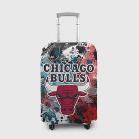 Чехол для чемодана 3D с принтом Чикаго Буллз в Кировске, 86% полиэфир, 14% спандекс | двустороннее нанесение принта, прорези для ручек и колес | bulls | chicago | chicago bulls | nba | баскетбол | буллз | нба | чикаго | чикаго буллз