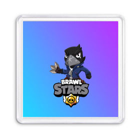 Магнит 55*55 с принтом Crow (Brawl Stars) в Кировске, Пластик | Размер: 65*65 мм; Размер печати: 55*55 мм | brawl stars | crow | game | leon | бравл | бравл стар | бравл старс | ворон | ворона | детская | детям | игра | компьютерная игра | кров | леон | персонаж | развлечение