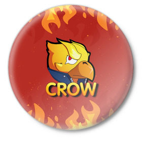 Значок с принтом Crow (Brawl Stars) в Кировске,  металл | круглая форма, металлическая застежка в виде булавки | Тематика изображения на принте: brawl stars | crow | game | leon | бравл | бравл стар | бравл старс | ворон | ворона | детская | детям | игра | компьютерная игра | кров | леон | персонаж | развлечение