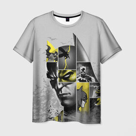 Мужская футболка 3D с принтом Batman 80th Anniversary в Кировске, 100% полиэфир | прямой крой, круглый вырез горловины, длина до линии бедер | 80 | 80th | anniversary | bat man | batman | batman comics | caped crusader | dark knight | shtatbat | бетмен | брюс уэйн | бэт мен | бэтмен | тёмный рыцарь