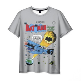 Мужская футболка 3D с принтом Batman Comics в Кировске, 100% полиэфир | прямой крой, круглый вырез горловины, длина до линии бедер | 80 | 80th | anniversary | bat man | batman | batman comics | caped crusader | dark knight | shtatbat | бетмен | брюс уэйн | бэт мен | бэтмен | тёмный рыцарь