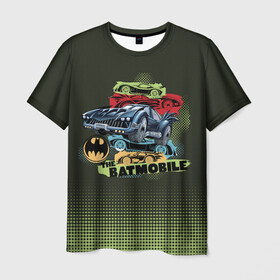 Мужская футболка 3D с принтом The Batmobile в Кировске, 100% полиэфир | прямой крой, круглый вырез горловины, длина до линии бедер | 80 | 80th | anniversary | bat man | batman | batman comics | caped crusader | dark knight | shtatbat | бетмен | брюс уэйн | бэт мен | бэтмен | тёмный рыцарь