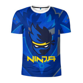 Мужская футболка 3D спортивная с принтом FORTNITE NINJA в Кировске, 100% полиэстер с улучшенными характеристиками | приталенный силуэт, круглая горловина, широкие плечи, сужается к линии бедра | fnchap2 | fortnite | fortnite 2 | fortnite x | marshmello | ninja | ninja hyper streamer | ninja streamer | streamer | tyler blevins | маршмелло | ниндзя | фортнайт | фортнайт 2 | фортнайт глава 2