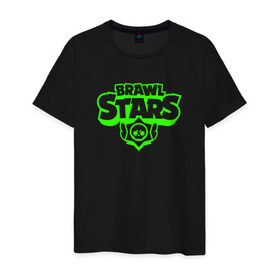 Мужская футболка хлопок с принтом BRAWL STARS в Кировске, 100% хлопок | прямой крой, круглый вырез горловины, длина до линии бедер, слегка спущенное плечо. | 