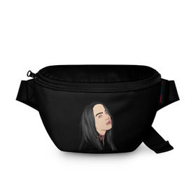 Поясная сумка 3D с принтом Billie Eilish в Кировске, 100% полиэстер | плотная ткань, ремень с регулируемой длиной, внутри несколько карманов для мелочей, основное отделение и карман с обратной стороны сумки застегиваются на молнию | bad | billie | boy | boys | eilish | girl | girls | music | pop | rap | sad | trend | билли | грустно | девочка | девочки | девушка | мальчик | музыка | поп | рэп | тренд | эйлиш