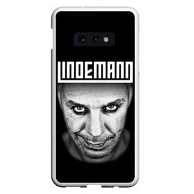 Чехол для Samsung S10E с принтом LINDEMANN в Кировске, Силикон | Область печати: задняя сторона чехла, без боковых панелей | lindeman | lindemann | logo | music | pain | rammstein | rock | rumstein | till | группа | линдеман | линдеманн | лого | логотип | метал | музыка | пэйн | раммштайн | рамштаин | рамштайн | рок | символ | тилль