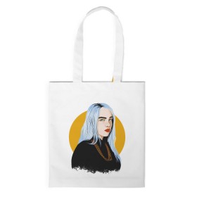 Сумка 3D повседневная с принтом Billie Eilish в Кировске, 100% полиэстер | Плотность: 200 г/м2; Размер: 34×35 см; Высота лямок: 30 см | bad | billie | boy | boys | eilish | girl | girls | music | pop | rap | sad | trend | билли | грустно | девочка | девочки | девушка | мальчик | музыка | поп | рэп | тренд | эйлиш