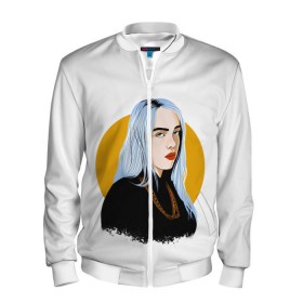 Мужской бомбер 3D с принтом Billie Eilish в Кировске, 100% полиэстер | застегивается на молнию, по бокам два кармана без застежек, по низу бомбера и на воротнике - эластичная резинка | bad | billie | boy | boys | eilish | girl | girls | music | pop | rap | sad | trend | билли | грустно | девочка | девочки | девушка | мальчик | музыка | поп | рэп | тренд | эйлиш