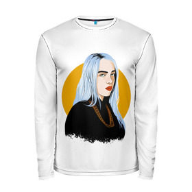 Мужской лонгслив 3D с принтом Billie Eilish в Кировске, 100% полиэстер | длинные рукава, круглый вырез горловины, полуприлегающий силуэт | Тематика изображения на принте: bad | billie | boy | boys | eilish | girl | girls | music | pop | rap | sad | trend | билли | грустно | девочка | девочки | девушка | мальчик | музыка | поп | рэп | тренд | эйлиш