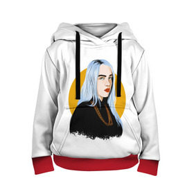 Детская толстовка 3D с принтом Billie Eilish в Кировске, 100% полиэстер | двухслойный капюшон со шнурком для регулировки, мягкие манжеты на рукавах и по низу толстовки, спереди карман-кенгуру с мягким внутренним слоем | bad | billie | boy | boys | eilish | girl | girls | music | pop | rap | sad | trend | билли | грустно | девочка | девочки | девушка | мальчик | музыка | поп | рэп | тренд | эйлиш