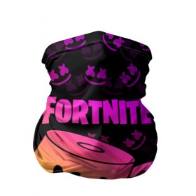 Бандана-труба 3D с принтом FORTNITE MARSHMELLO в Кировске, 100% полиэстер, ткань с особыми свойствами — Activecool | плотность 150‒180 г/м2; хорошо тянется, но сохраняет форму | chapter 2 | fortnite | marshmello | диджей | игры | маршмэллоу | молоток | фортнайт