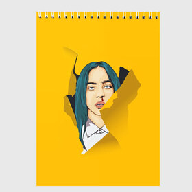 Скетчбук с принтом Billie Eilish в Кировске, 100% бумага
 | 48 листов, плотность листов — 100 г/м2, плотность картонной обложки — 250 г/м2. Листы скреплены сверху удобной пружинной спиралью | bad | billie | boy | boys | eilish | girl | girls | music | pop | rap | sad | trend | билли | грустно | девочка | девочки | девушка | мальчик | музыка | поп | рэп | тренд | эйлиш