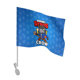 Флаг для автомобиля с принтом BRAWL STARS CROW в Кировске, 100% полиэстер | Размер: 30*21 см | brawl stars | brawl stars crow | brawler | crow | бравл старз | бравлер | ворон