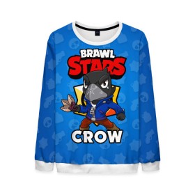 Мужской свитшот 3D с принтом BRAWL STARS CROW в Кировске, 100% полиэстер с мягким внутренним слоем | круглый вырез горловины, мягкая резинка на манжетах и поясе, свободная посадка по фигуре | brawl stars | brawl stars crow | brawler | crow | бравл старз | бравлер | ворон