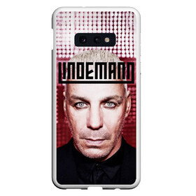 Чехол для Samsung S10E с принтом LINDEMANN в Кировске, Силикон | Область печати: задняя сторона чехла, без боковых панелей | lindeman | lindemann | logo | music | pain | rammstein | rock | rumstein | till | группа | линдеман | линдеманн | лого | логотип | метал | музыка | пэйн | раммштайн | рамштаин | рамштайн | рок | символ | тилль