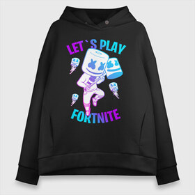 Женское худи Oversize хлопок с принтом FORTNITE x MARSHMELLO в Кировске, френч-терри — 70% хлопок, 30% полиэстер. Мягкий теплый начес внутри —100% хлопок | боковые карманы, эластичные манжеты и нижняя кромка, капюшон на магнитной кнопке | fortnite | fortnite 2 | fortnite x | marshmello | ninja | ninja hyper streamer | ninja streamer | streamer | tyler blevins | маршмелло | ниндзя | фортнайт | фортнайт 2 | фортнайт глава 2