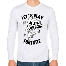 Мужской лонгслив хлопок с принтом FORTNITE x MARSHMELLO в Кировске, 100% хлопок |  | fortnite | fortnite 2 | fortnite x | marshmello | ninja | ninja hyper streamer | ninja streamer | streamer | tyler blevins | маршмелло | ниндзя | фортнайт | фортнайт 2 | фортнайт глава 2