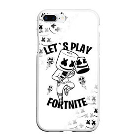 Чехол для iPhone 7Plus/8 Plus матовый с принтом FORTNITE x MARSHMELLO в Кировске, Силикон | Область печати: задняя сторона чехла, без боковых панелей | fortnite | fortnite 2 | fortnite x | marshmello | ninja | ninja hyper streamer | ninja streamer | streamer | tyler blevins | маршмелло | ниндзя | фортнайт | фортнайт 2 | фортнайт глава 2