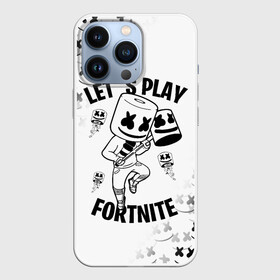 Чехол для iPhone 13 Pro с принтом FORTNITE x MARSHMELLO в Кировске,  |  | Тематика изображения на принте: fortnite | fortnite 2 | fortnite x | marshmello | ninja | ninja hyper streamer | ninja streamer | streamer | tyler blevins | маршмелло | ниндзя | фортнайт | фортнайт 2 | фортнайт глава 2