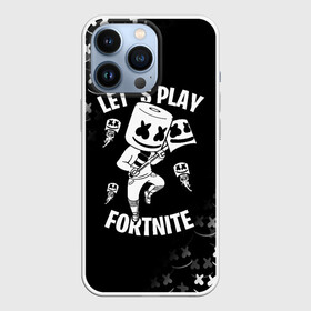 Чехол для iPhone 13 Pro с принтом FORTNITE x MARSHMELLO в Кировске,  |  | Тематика изображения на принте: fortnite | fortnite 2 | fortnite x | marshmello | ninja | ninja hyper streamer | ninja streamer | streamer | tyler blevins | маршмелло | ниндзя | фортнайт | фортнайт 2 | фортнайт глава 2