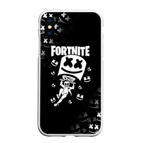 Чехол для iPhone XS Max матовый с принтом FORTNITE x MARSHMELLO в Кировске, Силикон | Область печати: задняя сторона чехла, без боковых панелей | fortnite | fortnite 2 | fortnite x | marshmello | ninja | ninja hyper streamer | ninja streamer | streamer | tyler blevins | маршмелло | ниндзя | фортнайт | фортнайт 2 | фортнайт глава 2