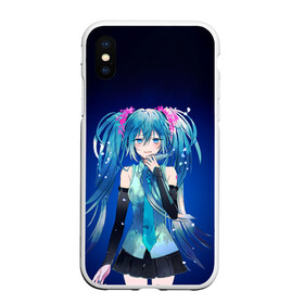 Чехол для iPhone XS Max матовый с принтом Hatsune Miku в Кировске, Силикон | Область печати: задняя сторона чехла, без боковых панелей | anime | aquamarin | aquamarine | everlasting | hatsune | j pop | miku | projectdiva | singer | summer | vocaloid | аквамарин | аниме | вокалоид | мику | певица | хацуне | хацунэ