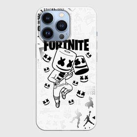 Чехол для iPhone 13 Pro с принтом FORTNITE MARSHMELLO в Кировске,  |  | Тематика изображения на принте: fnchap2 | fortnite | fortnite 2 | fortnite x | marshmello | ninja | ninja hyper streamer | ninja streamer | streamer | tyler blevins | маршмелло | ниндзя | фортнайт | фортнайт 2 | фортнайт глава 2