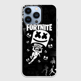 Чехол для iPhone 13 Pro с принтом FORTNITE MARSHMELLO в Кировске,  |  | Тематика изображения на принте: fnchap2 | fortnite | fortnite 2 | fortnite x | marshmello | ninja | ninja hyper streamer | ninja streamer | streamer | tyler blevins | маршмелло | ниндзя | фортнайт | фортнайт 2 | фортнайт глава 2