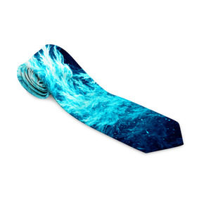Галстук 3D с принтом Abstract fractal blue flame в Кировске, 100% полиэстер | Длина 148 см; Плотность 150-180 г/м2 | abstract | colors | dark | flame | fractal | space | абстракция | космос | краски | огонь | пламя | тёмный | фрактал