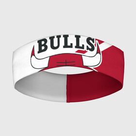 Повязка на голову 3D с принтом Chicago Bulls Red White в Кировске,  |  | Тематика изображения на принте: bulls | chicago | chicago bulls | nba | баскетбол | буллз | нба | чикаго | чикаго буллз
