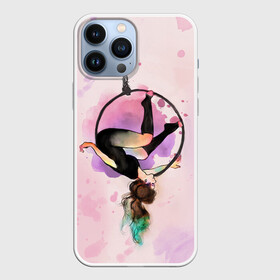 Чехол для iPhone 13 Pro Max с принтом Гимнастика на кольцах в Кировске,  |  | aerial gymnastic | gymnastic | gymnastics on cloth | gymnastics on the rings | воздушная гимнастика | гимнастика | гимнастика на кольцах | кольца | полотна | полотно