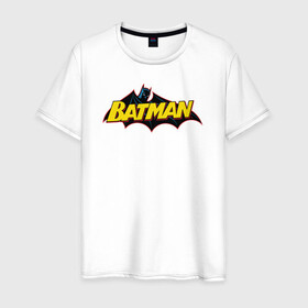 Мужская футболка хлопок с принтом Batman Logo в Кировске, 100% хлопок | прямой крой, круглый вырез горловины, длина до линии бедер, слегка спущенное плечо. | 80 | 80th | anniversary | bat man | batman | batman comics | caped crusader | dark knight | shtatjl | бетмен | брюс уэйн | бэт мен | бэтмен | тёмный рыцарь