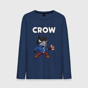 Мужской лонгслив хлопок с принтом BRAWL STARS CROW в Кировске, 100% хлопок |  | brawl stars | bull | colt | crow | leon | stars | берли | бо | брок | ворон | джесси | динамайк | дэррил | кольт | леон | мортис | нита | пайпер | пенни | поко | пэм | рикошет | спайк | фрэнк | шелли | эль примо