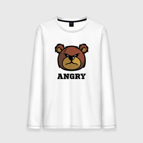 Мужской лонгслив хлопок с принтом Злой мишка ANGRY TEDDY в Кировске, 100% хлопок |  | Тематика изображения на принте: дикий | злой | мишка | стиль | тедди