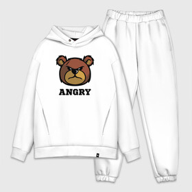 Мужской костюм хлопок OVERSIZE с принтом Злой мишка ANGRY TEDDY в Кировске,  |  | дикий | злой | мишка | стиль | тедди