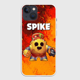 Чехол для iPhone 13 с принтом Brawl Stars Spike Robot в Кировске,  |  | brawl stars | brawl stars crow | brawl stars crow phoenix | brawl stars leon | brawl stars leon shark | brawl stars robot spike | brawl stars spike | бравл старс