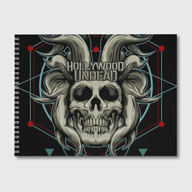 Альбом для рисования с принтом Hollywood Undead в Кировске, 100% бумага
 | матовая бумага, плотность 200 мг. | Тематика изображения на принте: been | bloody nose | california | hell | lyrics | music | octone | official | psalms | records | rock | song | to | vevo | video | кранккор | метал | рэп рок | электроник