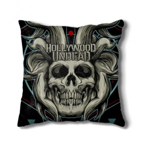 Подушка 3D с принтом Hollywood Undead в Кировске, наволочка – 100% полиэстер, наполнитель – холлофайбер (легкий наполнитель, не вызывает аллергию). | состоит из подушки и наволочки. Наволочка на молнии, легко снимается для стирки | been | bloody nose | california | hell | lyrics | music | octone | official | psalms | records | rock | song | to | vevo | video | кранккор | метал | рэп рок | электроник