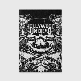 Обложка для паспорта матовая кожа с принтом Hollywood Undead в Кировске, натуральная матовая кожа | размер 19,3 х 13,7 см; прозрачные пластиковые крепления | been | bloody nose | california | hell | lyrics | music | octone | official | psalms | records | rock | song | to | vevo | video | кранккор | метал | рэп рок | электроник